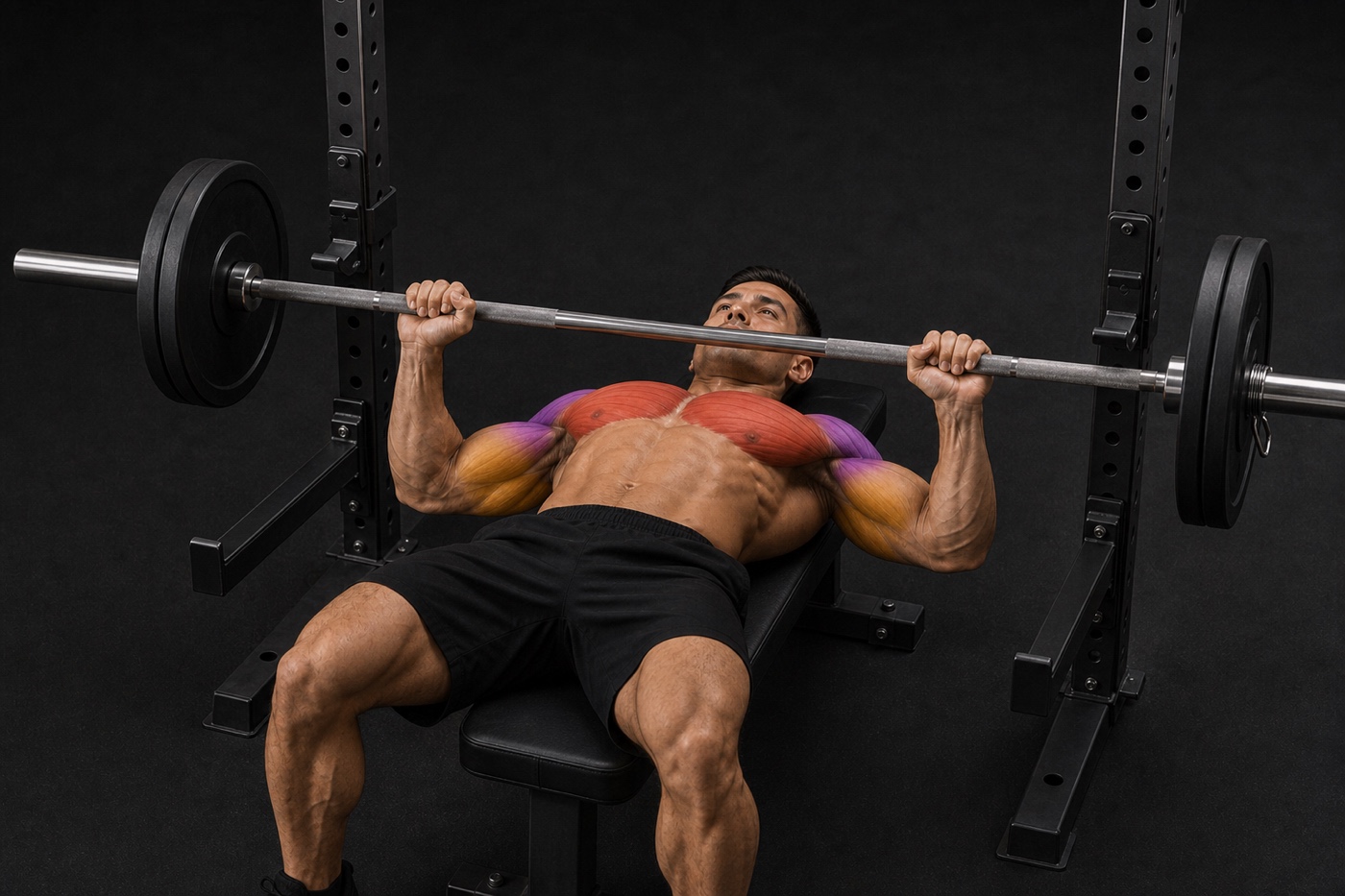 Barbell Bench Press exercise render