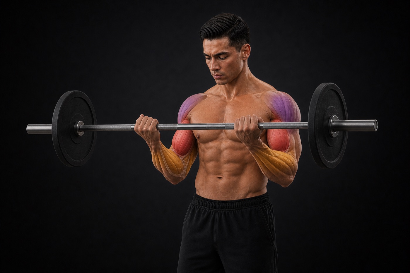 Barbell Curl exercise render