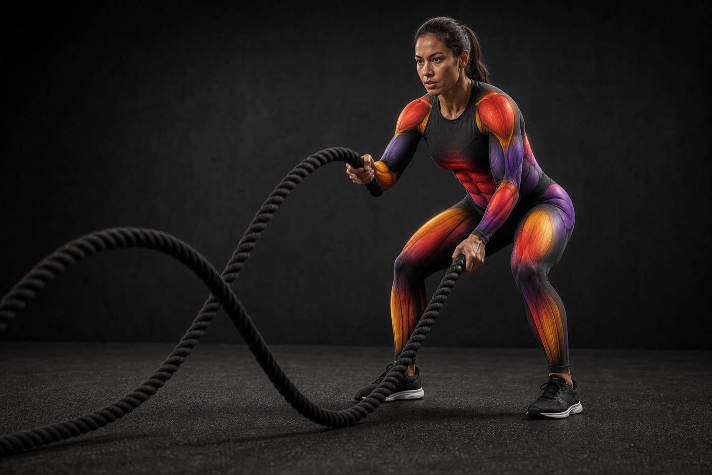 Battle Rope Wave exercise render