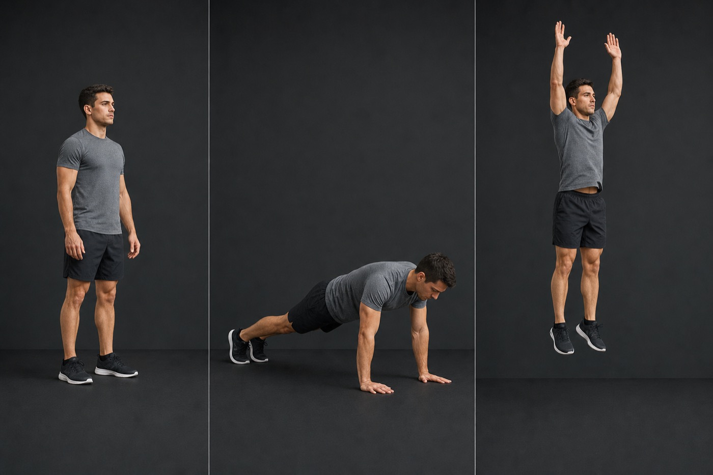 Burpee exercise render