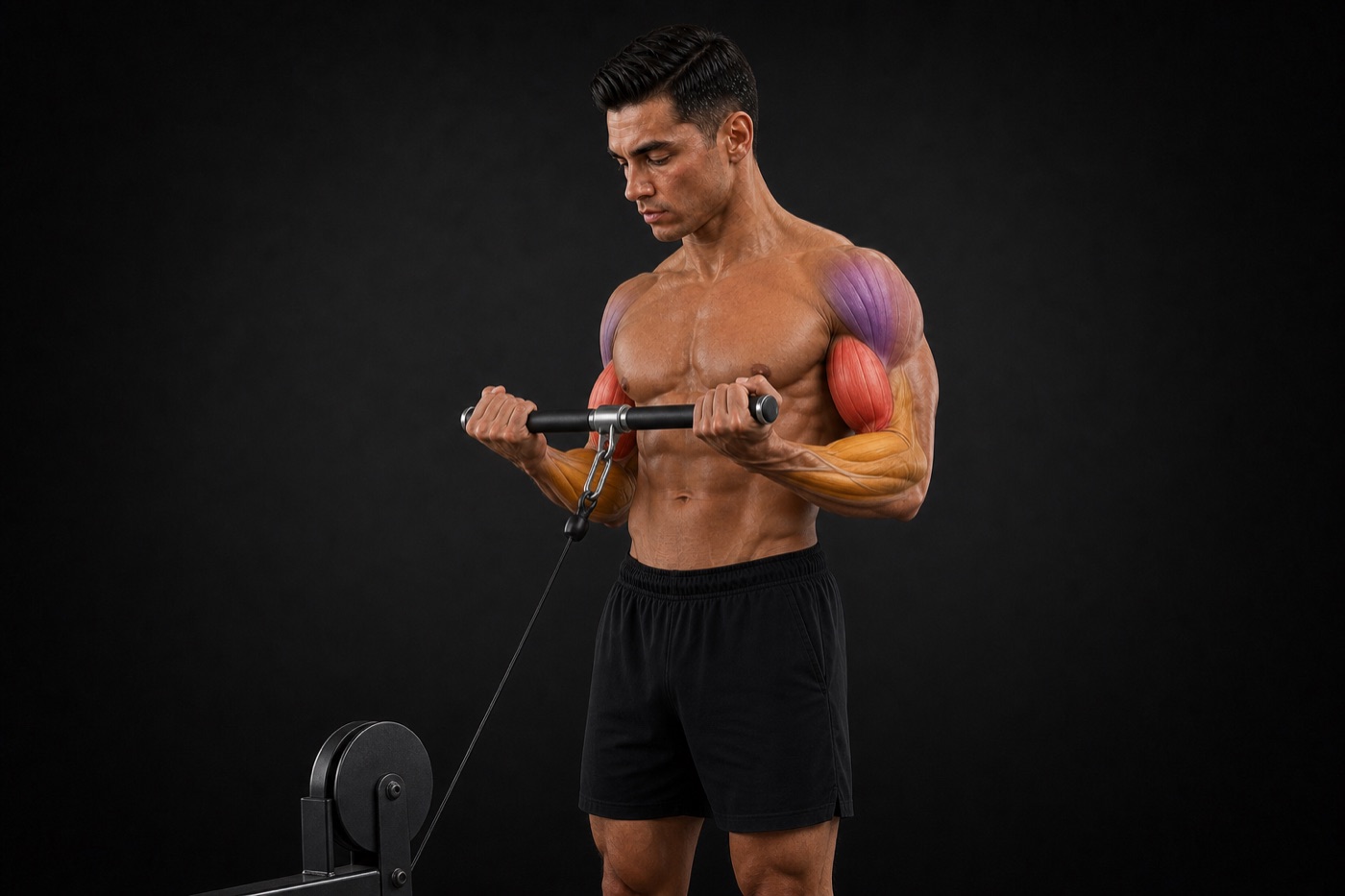 Cable Curl exercise render