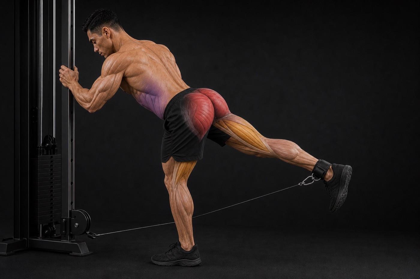 Cable Kickback exercise render