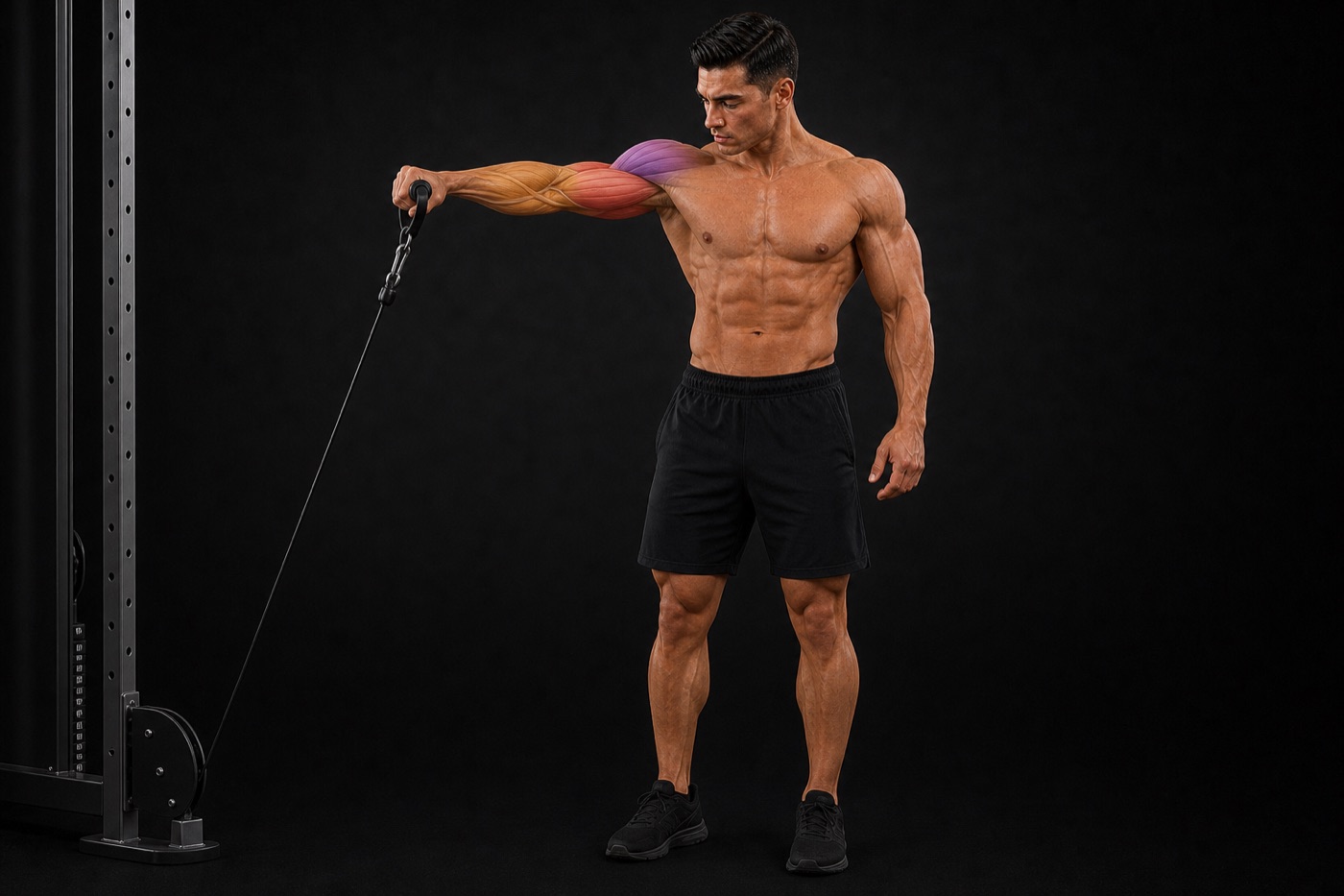 Cable Lateral Raise exercise render