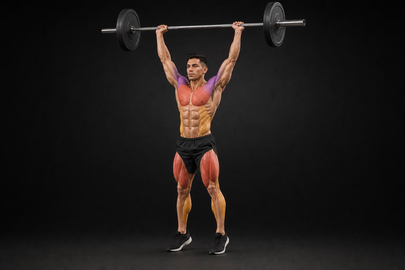 Clean and Press exercise render