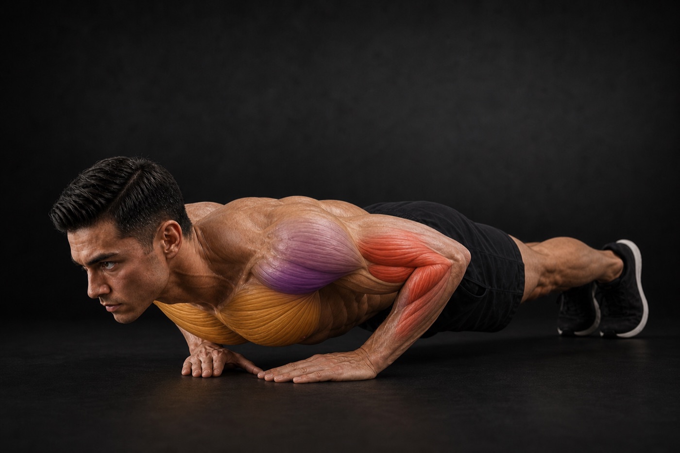 Diamond Push-Up exercise render