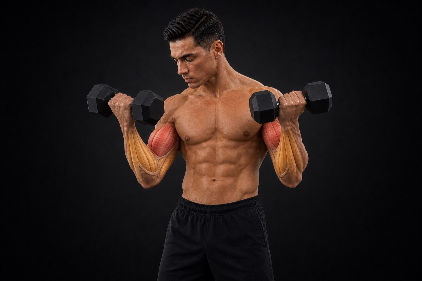 Dumbbell Curl exercise render