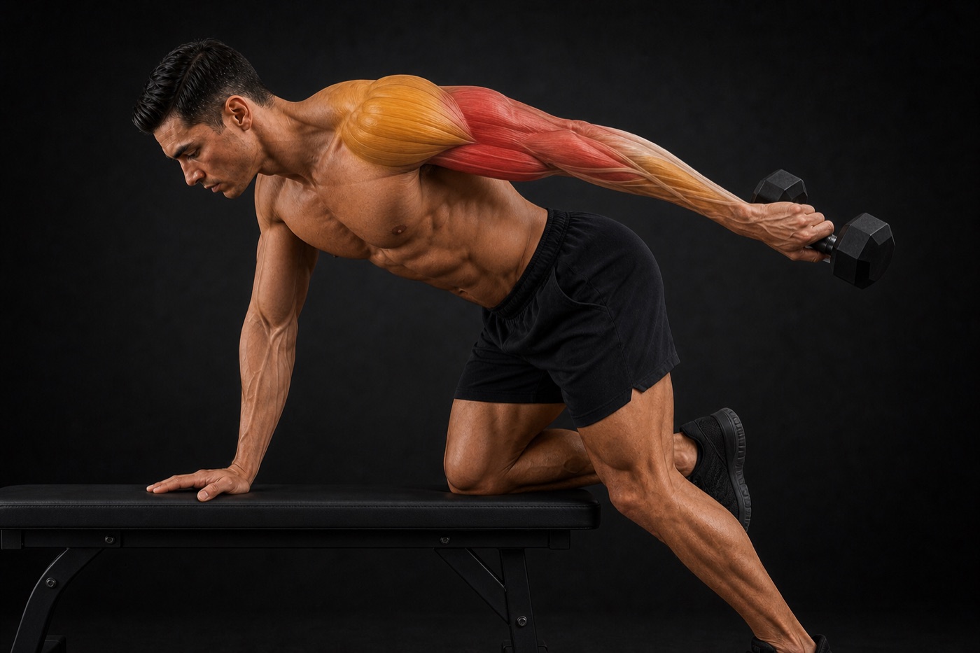 Dumbbell Kickback exercise render