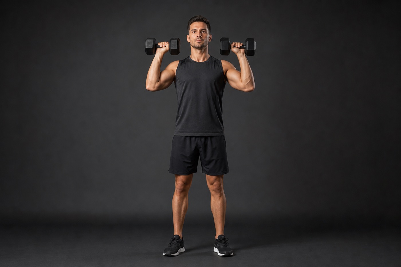 Dumbbell Shoulder Press exercise render