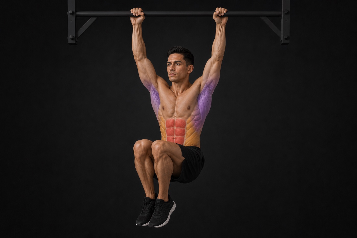 Hanging Knee Raise exercise render