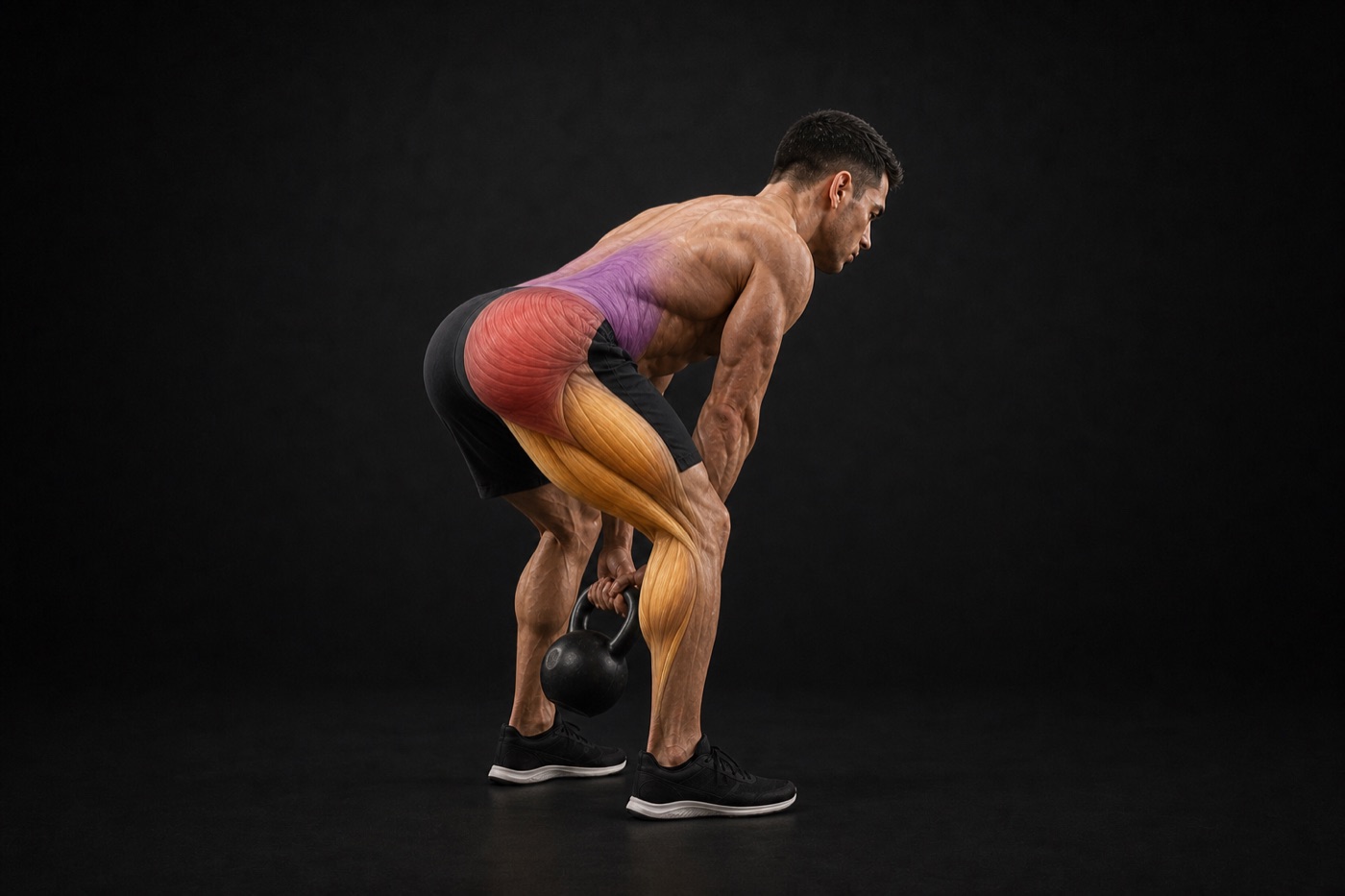 Kettlebell Swing exercise render