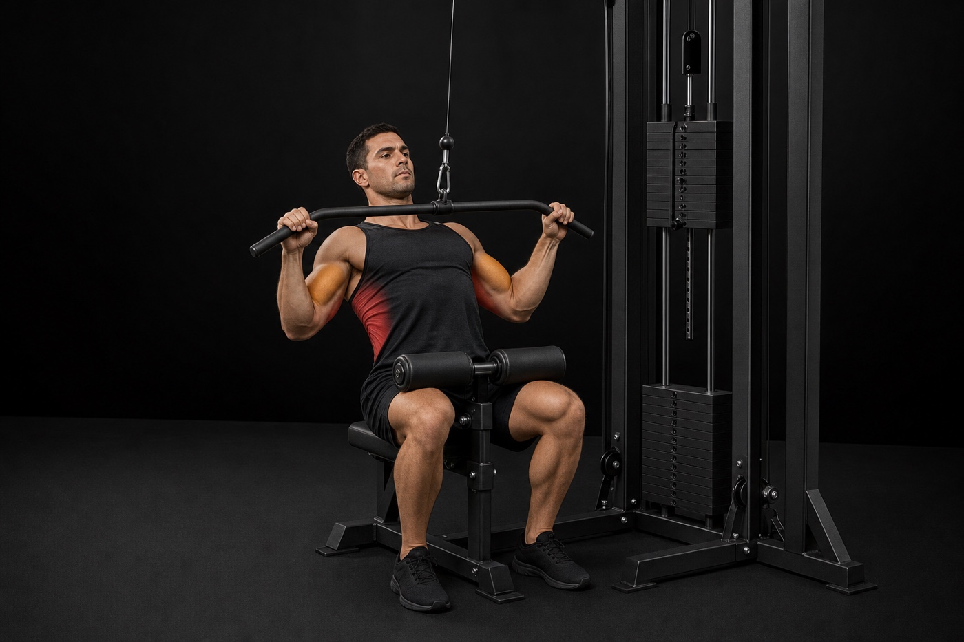 Lat Pulldown exercise render