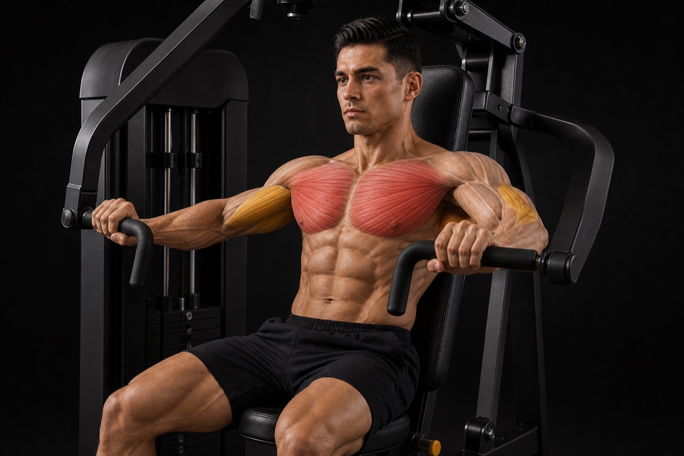 Machine Chest Press exercise render