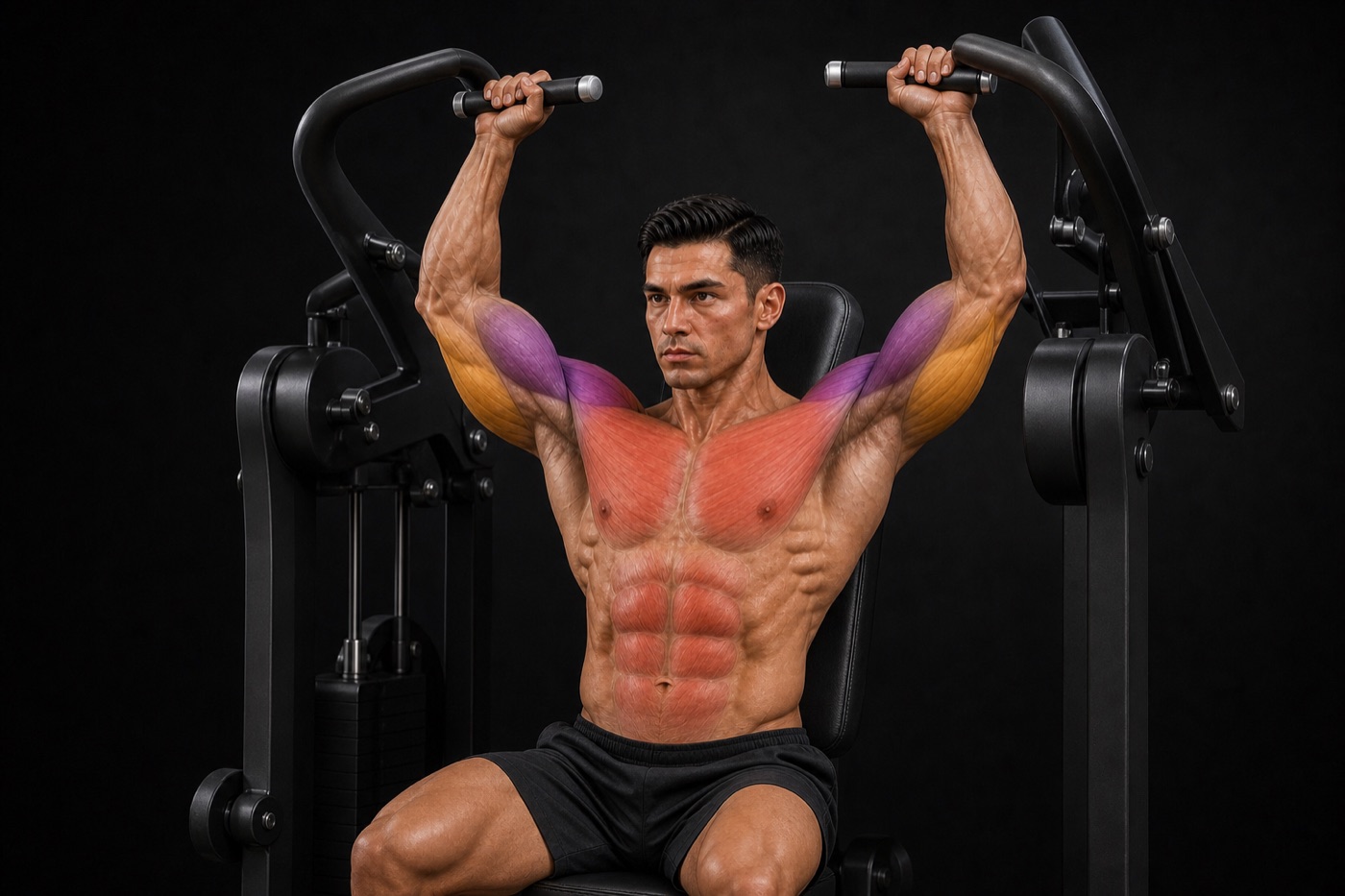 Machine Shoulder Press exercise render