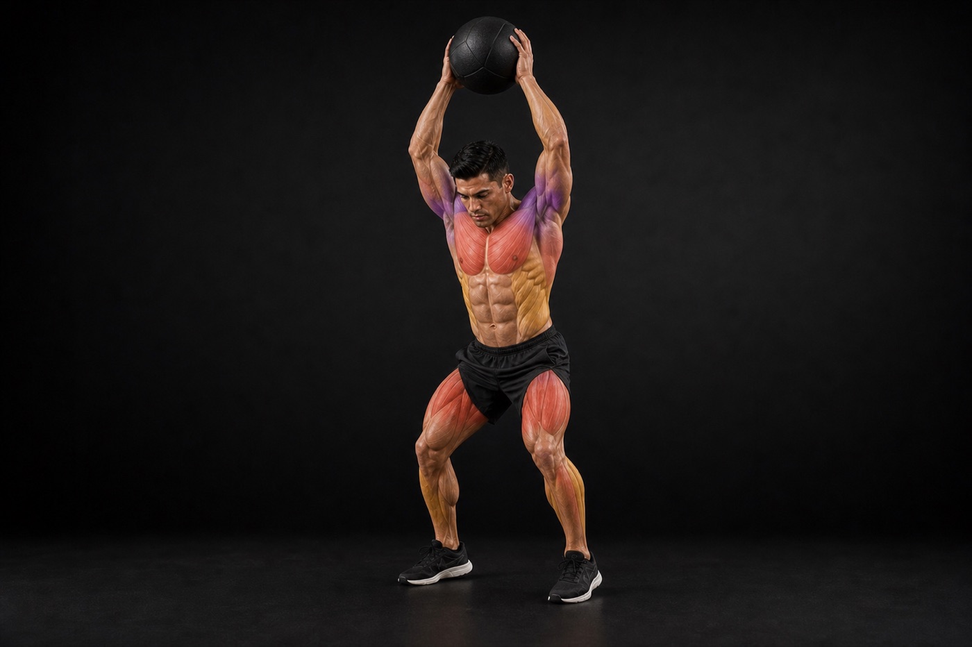 Medicine Ball Slam exercise render