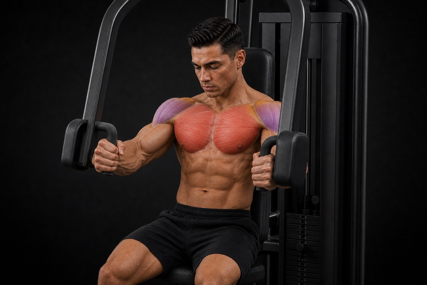 Pec Deck exercise render