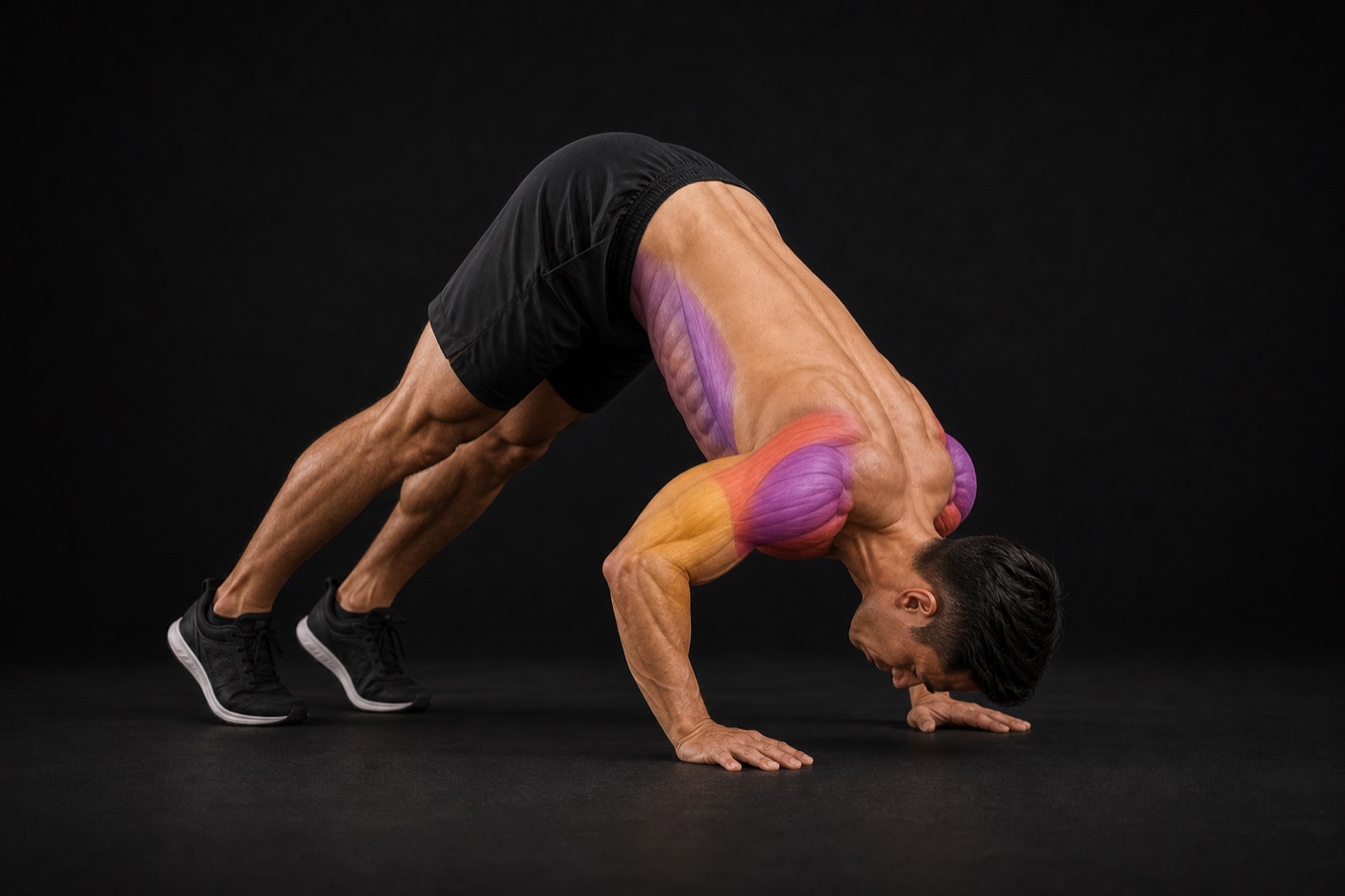 Pike Push-Up exercise render