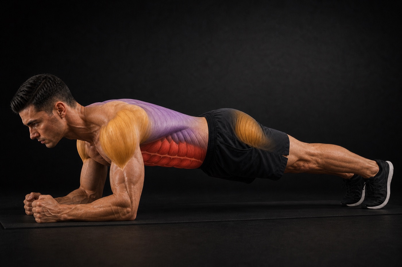 Plank exercise render