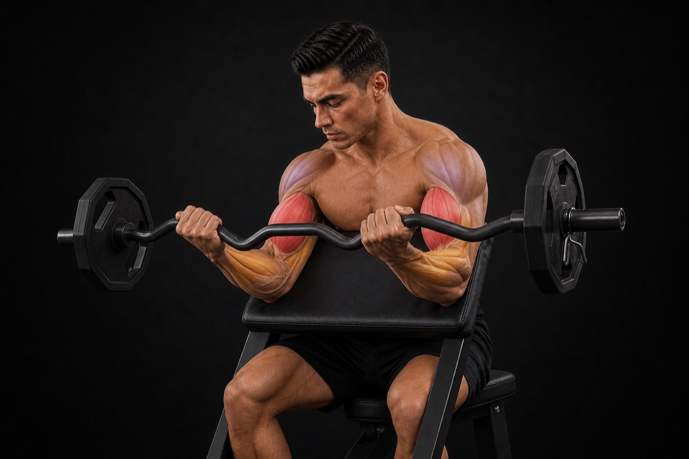 Preacher Curl exercise render