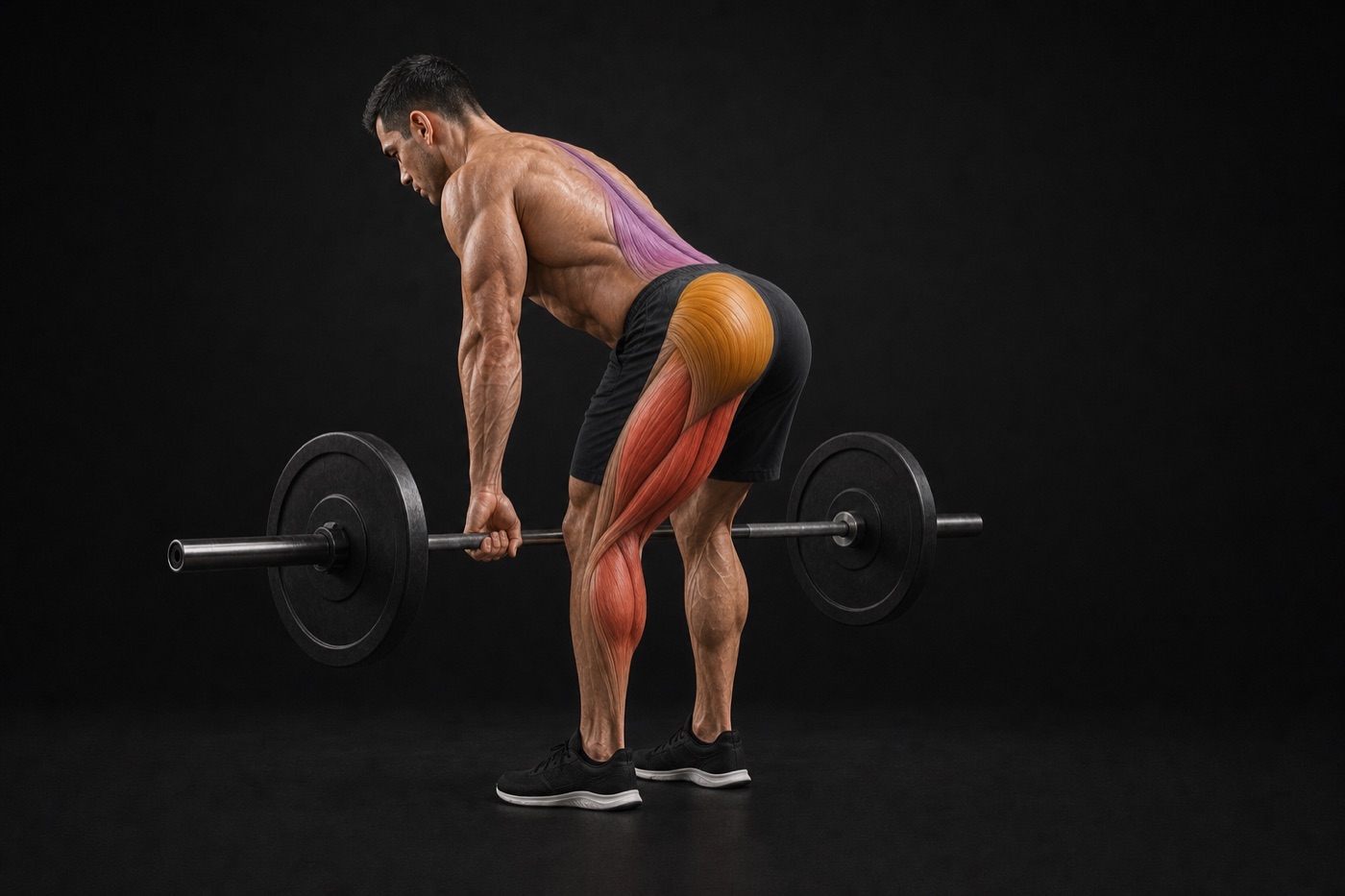 Romanian Deadlift exercise render