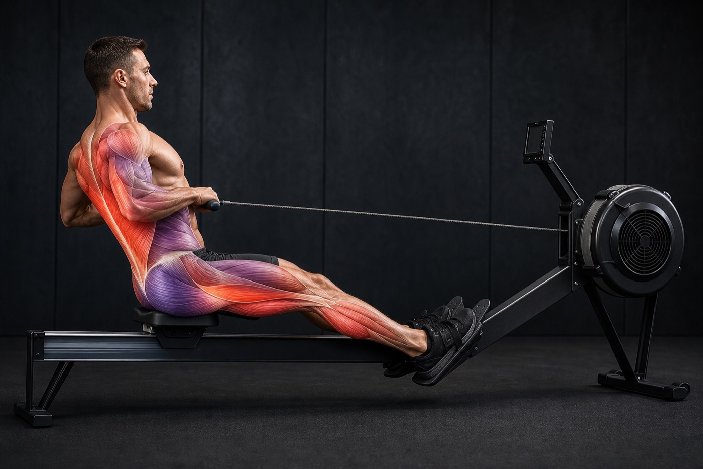 Rowing Machine exercise render