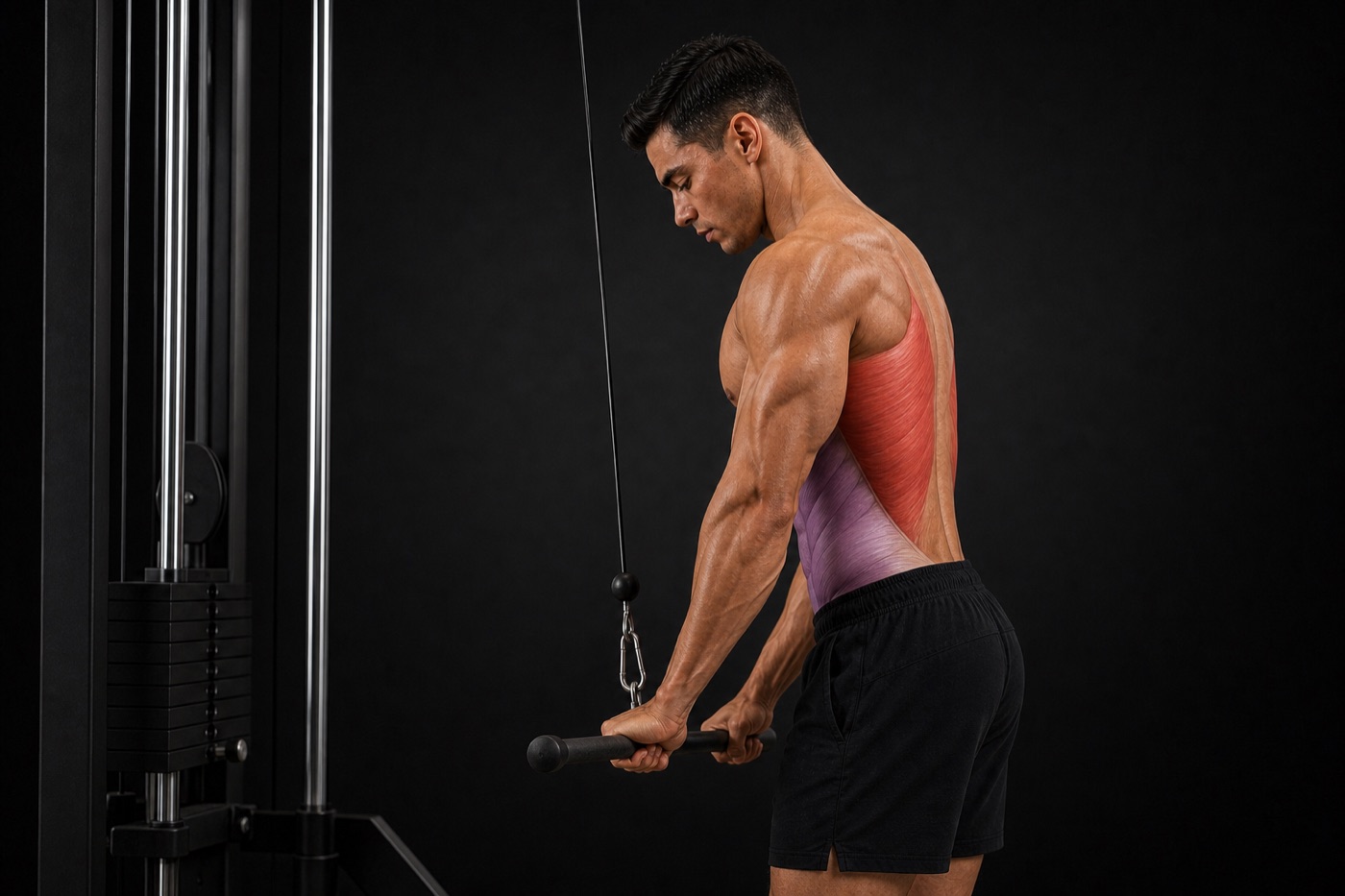 Straight-Arm Pulldown exercise render