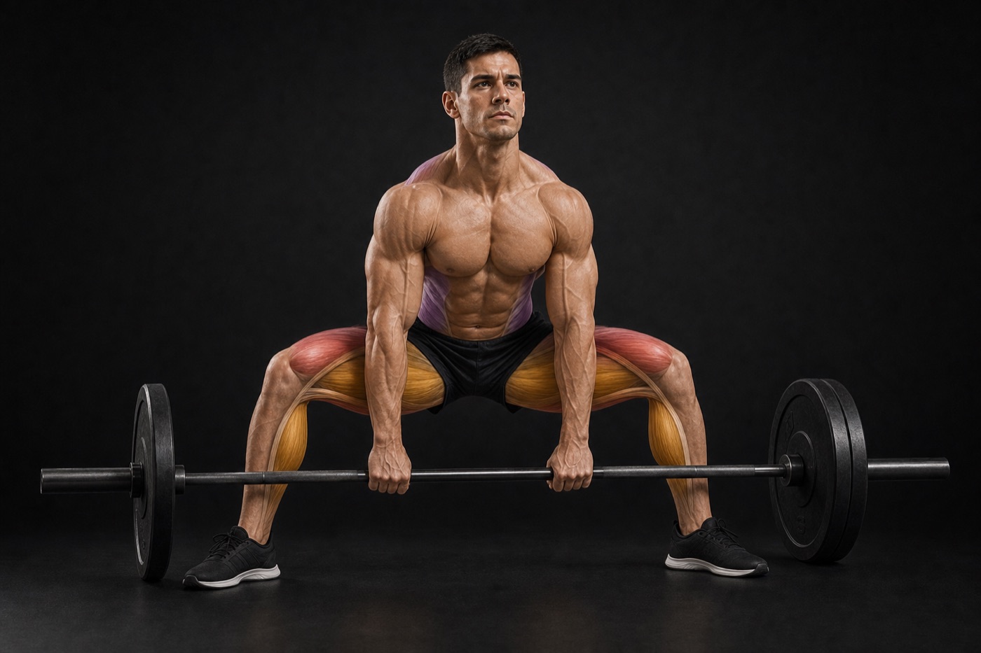Sumo Deadlift exercise render