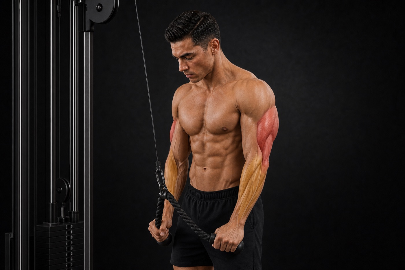 Triceps Pushdown exercise render