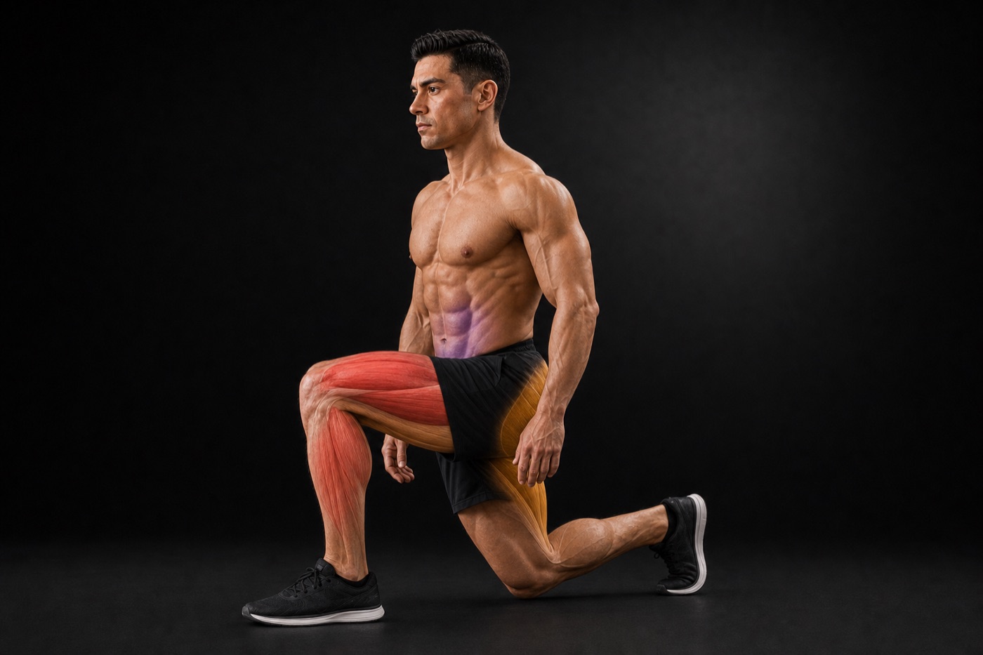 Walking Lunge exercise render